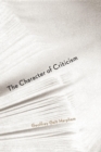The Character of Criticism - Book