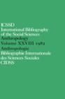 IBSS: Anthropology: 1982 Vol 28 - Book