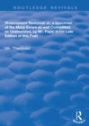 Shakespeare Restored : Or a Specimen of the many errors as well committed, as unamended by Mr Pope in his late edition of this poet, Etc - eBook