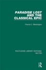 Paradise Lost and the Classical Epic - eBook