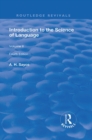 Introduction to the Science of Language : In Two Volumes. Vol 2 - eBook
