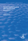 Recent Developments in Non-neoclassical Economics - eBook