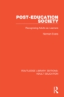 Post-Education Society : Recognising Adults as Learners - eBook