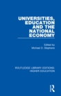 Universities, Education and the National Economy - eBook