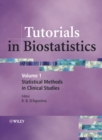Tutorials in Biostatistics, Statistical Methods in Clinical Studies - Book
