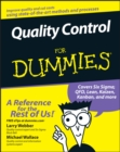 Quality Control for Dummies - Book