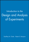 Introduction to the Design and Analysis of Experiments - Book