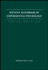 Stevens' Handbook of Experimental Psychology : Set - Book