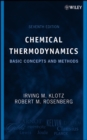 Chemical Thermodynamics : Basic Concepts and Methods - Book
