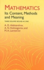 Mathematics : its Content, Methods and Meaning - Book