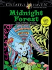 Creative Haven Midnight Forest Coloring Book : Animal Designs on a Dramatic Black Background - Book