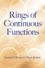 Rings of Continuous Functions - Book