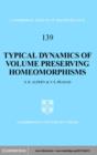 Typical Dynamics of Volume Preserving Homeomorphisms - eBook