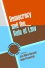 Democracy and the Rule of Law - eBook