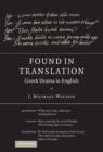 Found in Translation : Greek Drama in English - eBook