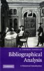 Bibliographical Analysis : A Historical Introduction - eBook