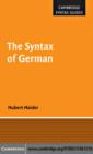 Syntax of German - eBook