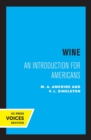 Wine : An Introduction for Americans - Book