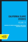 California Slavic Studies, Volume XVI : Slavic Culture in the Middle Ages - Book