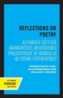 Reflections on Poetry : Meditationes philosophicae de nonnullis ad poema pertinentibus - Book