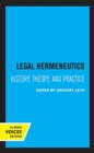 Legal Hermeneutics : History, Theory, and Practice - Book