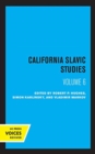 California Slavic Studies, Volume VI - Book