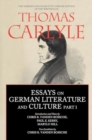 Essays on German Literature and Culture, Part I - Book