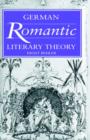 German Romantic Literary Theory - Book