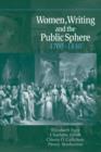 Women, Writing and the Public Sphere, 1700-1830 - Book