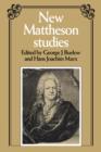 New Mattheson Studies - Book