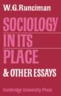 Sociology In Its Place - Book