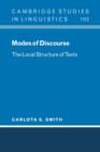 Modes of Discourse : The Local Structure of Texts - Book