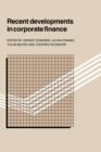 Recent Developments in Corporate Finance - Book