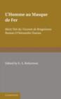 L'Homme au Masque de Fer : Recit Tire du Vicomte de Bragelonne Roman D'Alexandre Dumas - Book