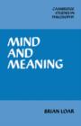 Mind and Meaning - Book