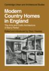 Modern Country Homes in England : The Arts and Crafts Architecture of Barry Parker - Book