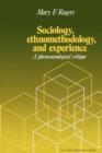Sociology, Ethnomethodology and Experience - Book