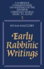 Early Rabbinic Writings - Book