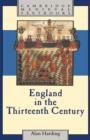 England in the Thirteenth Century - Book