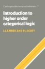 Introduction to Higher-Order Categorical Logic - Book