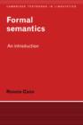 Formal Semantics : An Introduction - Book