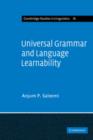 Universal Grammar and Language Learnability - Book
