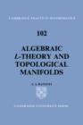Algebraic L-theory and Topological Manifolds - Book