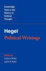 Hegel: Political Writings - Book