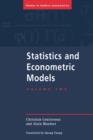 Statistics and Econometric Models - Book