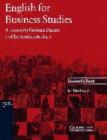 English for Business Studies Student's book : A Course for Business Studies and Economics Students - Book