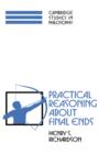 Practical Reasoning about Final Ends - Book