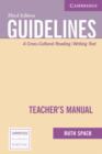 Guidelines Teacher's Manual : A Cross-Cultural Reading/Writing Text - Book