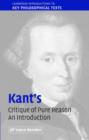 Kant's 'Critique of Pure Reason' : An Introduction - Book