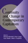 Continuity and Change in Contemporary Capitalism - Book